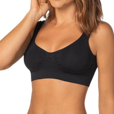 Imagem de Top Feminino Alças Largas Macio Compressão P/ Atividades Confortável D