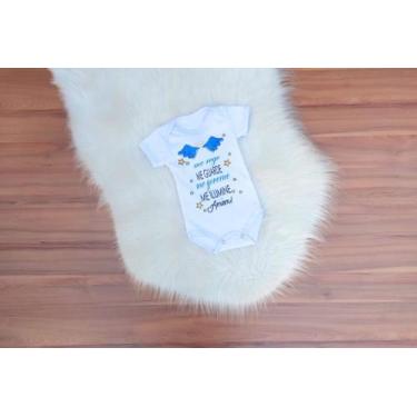 Imagem de Body Temático Bebe Menino Mesversario Santo Anjo Pronta Entrega - Dg B