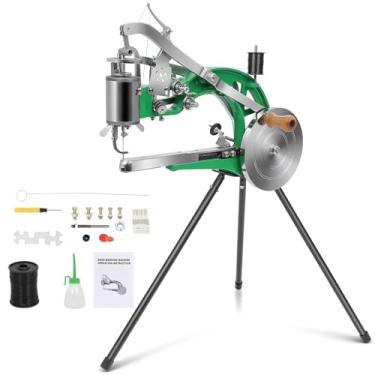 Imagem de Máquina de costura de couro, máquina de costura de sapateiro, máquina manual de reparo de sapatos com linha de lona de nylon de algodão duplo para sapatos, tendas, casacos e cinto