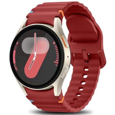 Imagem de DGege Pulseira esportiva de silicone macio compatível com Samsung Galaxy Watch 7 6 5 de 40 mm e 44 mm/Ultra 47 mm/FE 40 mm/Classic 6 5 4