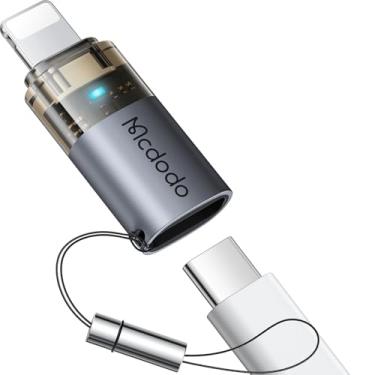 Imagem de Mcdodo Adaptador USB-C para Lightning de 36 W com cordão, adaptador tipo C para Lightning PD, carregamento rápido para iPhone/AirPods/MacBook original, suporta carregamento e transmissão de dados