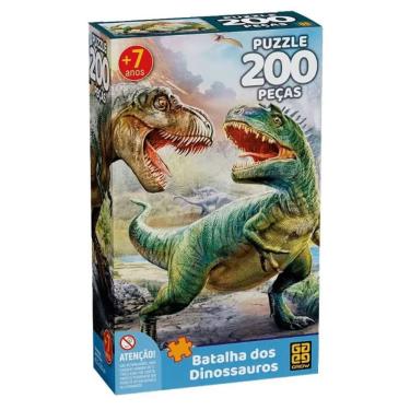 Imagem de Puzzle 200 Peças - Grow - Batalha Dos Dinossauros
