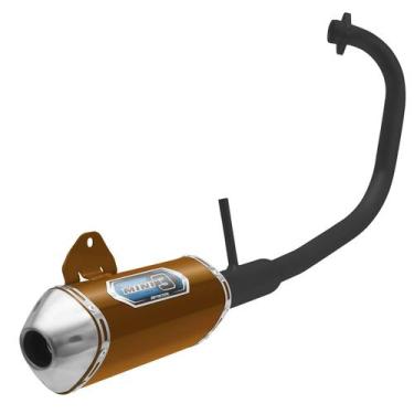 Imagem de Escapamento Esportivo Pro Tork Mini 3 Curva Preta Moto Ybr 125 Factor 