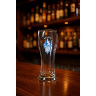 Imagem de A Ponta do Iceberde Copo de Cerveja, Tulipa de Vidro com Logo, Taça para Bar