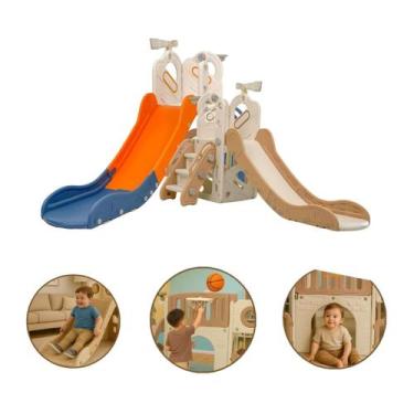 Imagem de Playground Infantil Brinquedo Kids 4x1 Escorregador Cesta Luneta Basqu
