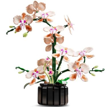 Imagem de Champagne Orchid Flower Building Set, Icon Flowers Building Block Compatible with Lego, Stunning Botanical Display Gift for 8-14 Kids and Adults (866 Pcs)
