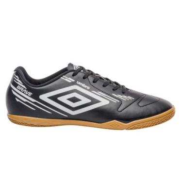 Imagem de Chuteira de Futsal Umbro Brave Tênis Salão Adulto Oficial, Preto, Bran