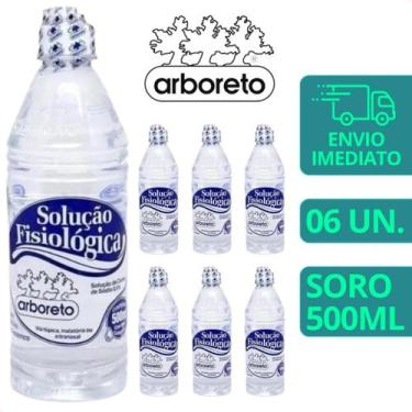 Imagem de Kit com 6 Soro Fisiológico Arboreto 0,9 500ml Cloreto
