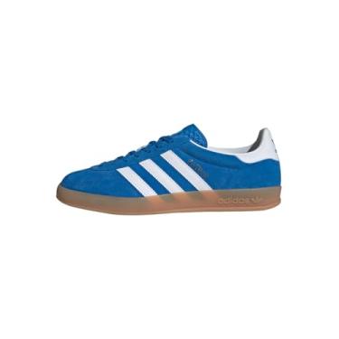 Imagem de adidas Tênis masculino Gazelle Indoor, Pássaro azul/branco nuvem/chiclete, 36