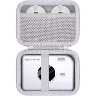 Imagem de Aenllosi Capa rígida para impressora de etiquetas Phomemo A30, organizador de mini máquina de etiquetar Phomemo A30, branco (apenas capa)