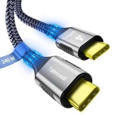 Imagem de Cabo Thunderbolt 4 Talmosal 240W 1m para iPhone MacBook Pro