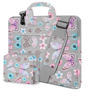 Imagem de Hseok Bolsa de ombro fina para laptop de 13 a 14 polegadas com capa pequena compatível com MacBook Pro de 14 polegadas M4/M3/M2/M1 2025-2021, Mac Air/Pro de 13,3 polegadas, XPS 13/14 e a maioria dos