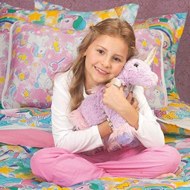 Imagem de Jogo de Cama Infantil Solteiro 3 peças Estampado em Malha 100% Algodão Vivaldi Unicórnios