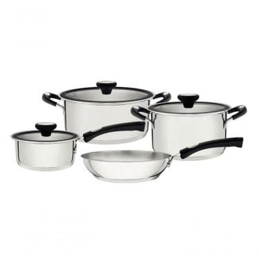 Imagem de Jogo De Panelas Tramontina Solar Silicone Em Aço Inox 4 Peças