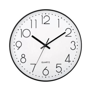 Imagem de Relógio De Parede Digital Silencioso De Quartzo De 8 Polegadas Redondo