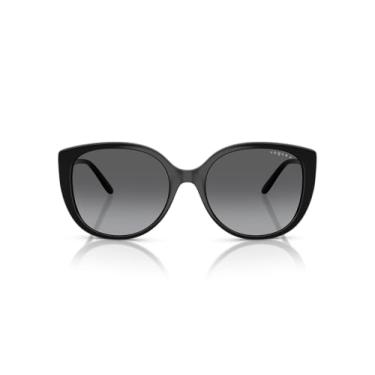 Imagem de Óculos de Sol Vogue Eyewear Polarizado 0VO5623S W44/T3 Tam 55 / Preto - Lentes Cinza Gradiente