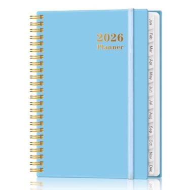 Imagem de Agenda 2026 para mulheres e homens - Agenda mensal e semanal de janeiro de 2026 a dezembro de 2026, planejamento estudantil com 12 abas para material escolar de escritório, bolso interno, 16,3 cm x