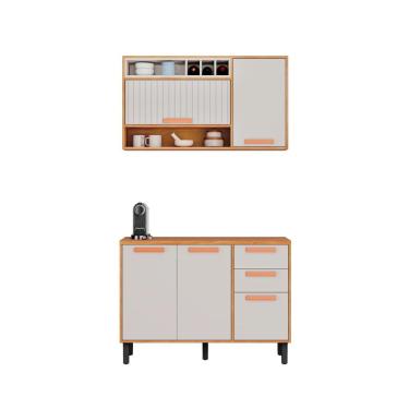 Imagem de Cozinha Compacta 120cm Nápoles Off White Em Mdp Itatiaia