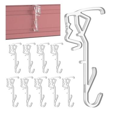 Imagem de GRONGU Clipes de sanefa para persianas compatíveis com Hunter Douglas, clipe de sanefa horizontal de madeira de 6,5 cm, substituição de clipes de sanefas ocultas, 10 pacotes