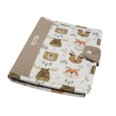 Imagem de Porta Documentos e Caderneta Vacina Quadriculado Bege