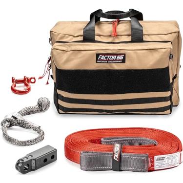 Imagem de Factor 55 Owyhee Kit de reboque e recuperação para caminhões, jipes e SUVs, com gancho preto e bolsa grande