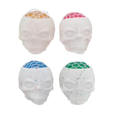 Imagem de Kit 12 Caveiras Squishies p/ decoração de festa de Halloween