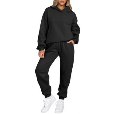 Imagem de Conjunto de roupas Aleumdr de 2 peças para moletom feminino e corredor