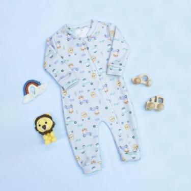 Imagem de Macacão de Soft Bebê com Zíper Gola a Pé Facilita Trocas e Mantém Quen