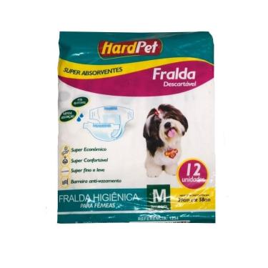 Imagem de Fralda Higiênica Hard Pet Cães Fêmeas 12 Unidades Tamanho M