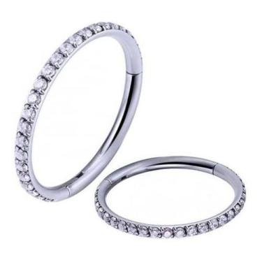 Imagem de Piercing Argola Pedra Zirconia Titânio 10 Mm Clicker Conch - Geral