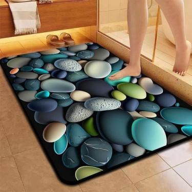 Imagem de Estilo 5D de Pedra Tapetes De Secagem Rápida Em Microfibra Antiderrapa