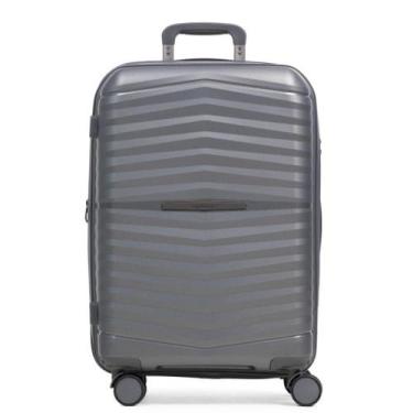 Imagem de Mala Média de Polipropileno 4 Rodas Hong Kong Cinza - Bagaggio, M