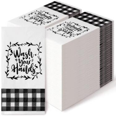 Imagem de Guardanapos descartáveis para hóspedes, toalhas de mão de papel, 200 u