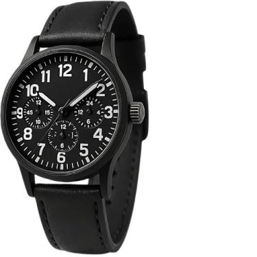 Imagem de Relogio Masculino Aco Inoxidavel Qualidade Preto Robusto Casual Presente Grande Original Social