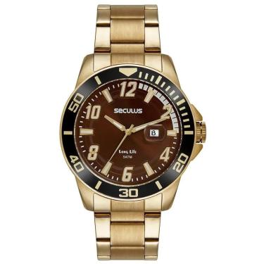 Imagem de Relógio Seculus Long Life 44211GPSVDA3 Dourado-Masculino