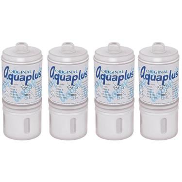 Imagem de Kit C/ 4 Elemento Filtrante Aquaplus 200 Carvão Ativado Cart