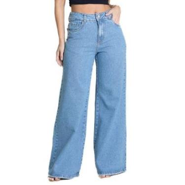 Imagem de Calça Jeans Sawary Extra Wide Leg - 281621 - azul médio 44-Feminino