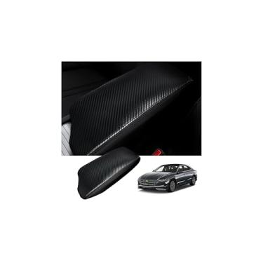 Imagem de Autorder Ajuste personalizado para capa de caixa de apoio de braço 2020 2021 2022 Hyundai Sonata capa de console central de carro acessórios interiores