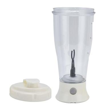 Imagem de Pssopp Copo de Mistura Elétrico, Liquidificador Portátil de Qualidade Alimentar para Shakes de Proteína Suaves, Capacidade de 350ml para Atletas e Frequentadores de Academia (leite branco)