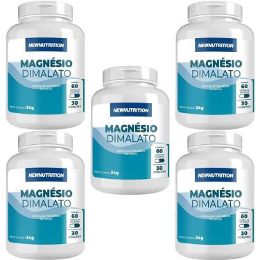 Imagem de Kit 5X Magnésio Dimalato - 60 Cápsulas - NewNutrition-Masculino