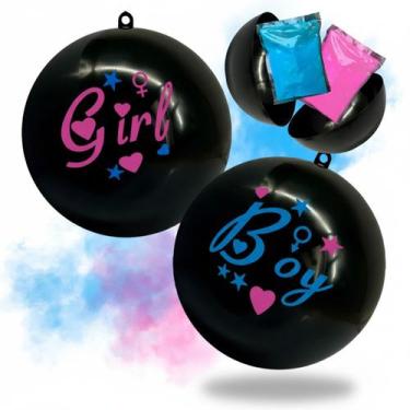 Imagem de Bola Cha Revelaçao Bebe Sexo Criança Menina Menino Gravidez Festa Fami