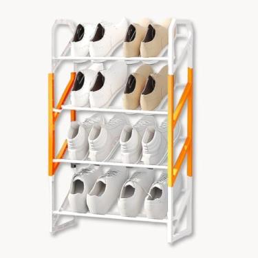 Imagem de Sapateira Multiuso com 4 Andares, Organizador de Sapatos, Prateleiras Empilháveis para Casa, Quarto e Closet, Cor sortida