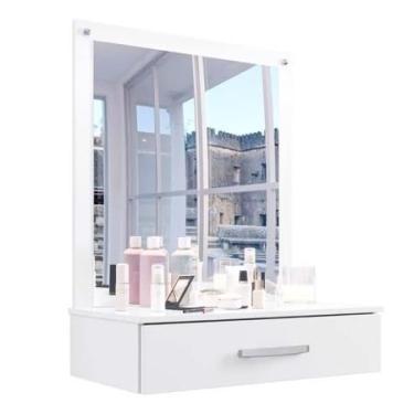 Imagem de Penteadeira Camarim Suspensa Com Espelho E Gaveta Completo