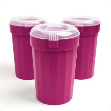 Imagem de Kit 5 Jarras Plásticas 2 Litros Com Tampa Cristal Para Suco e Água - G