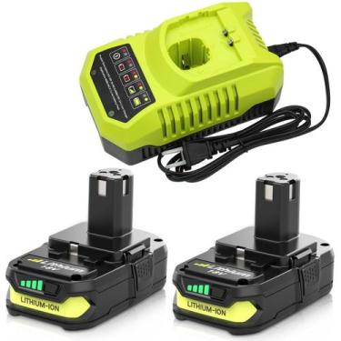 Imagem de Carregador de bateria Dosctt 18V 3600mAh de íon de lítio, pacote com 2