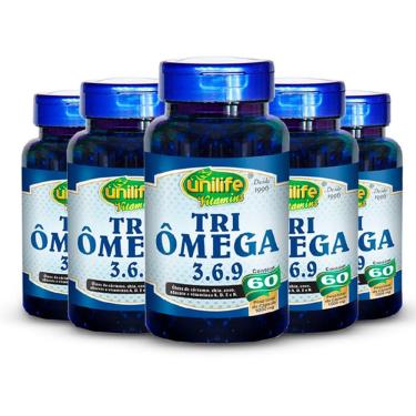 Imagem de Kit 5 Tri ômega (ômega 3, 6 E 9) Unilife 60 Cápsulas
