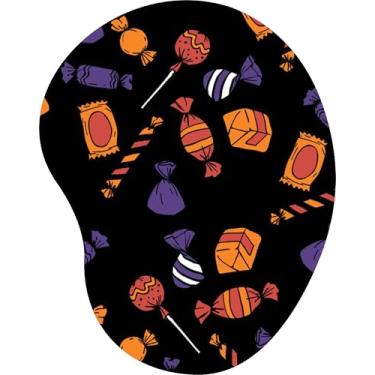 Imagem de Mouse Pad Ergonômico Gota Arte Doces Halloween Estampado Preto
