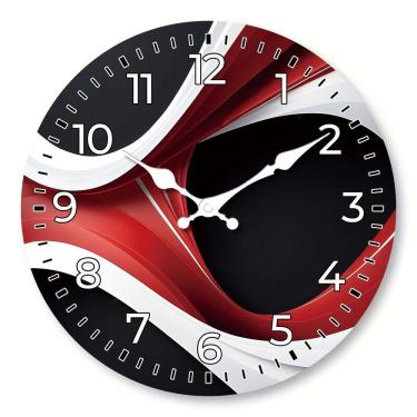 Imagem de Relógio de parede criativo de 12 polegadas, design moderno, sem tique-taque, silencioso