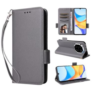 Imagem de Capa carteira para Blackview Shark 6, capa PU com porta-cartão, capa protetora flip para Blackview Shark 6 com função de suporte, fecho magnético lateral, proteção contra quedas, proteção contra