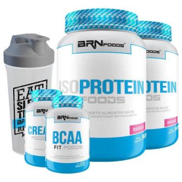 Imagem de Kit 2 Iso Protein 900G+ Bcaa 100G+ Creatina 300G - Brn Foods